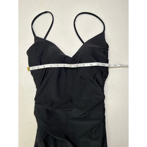 La Femme 28287 Trumpet Jersey Gown with open back in Black. Size 8. NWOT - Picture 5 of 10